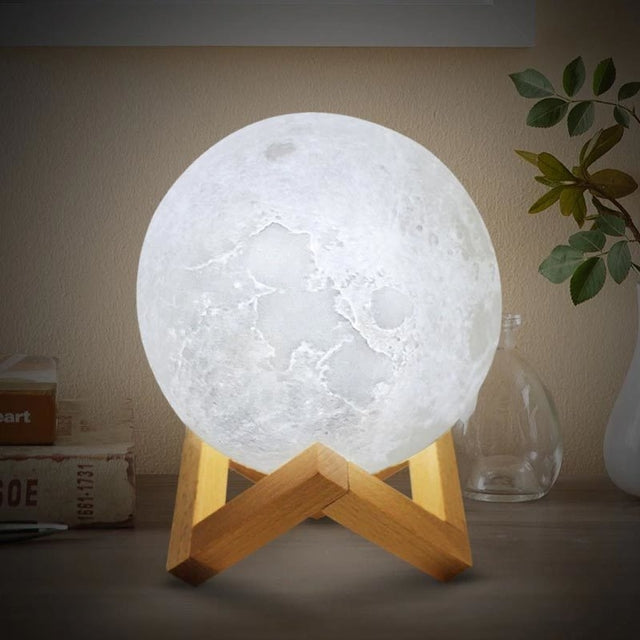 Lampara Led Bola De Cristal Base de Madera Premium